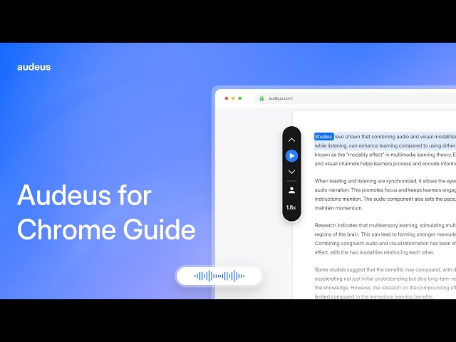Chrome Text to Speech Extension Tutorial