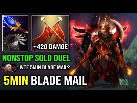 WTF 5Min Blade Mail +420 Damage Nonstop Duel Legion Commander 100% Deleted Mid Invoker Dota 2