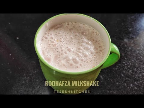 Roohafza Milkshake | Quick roohafza milkshake recipe | TejeshKitchen