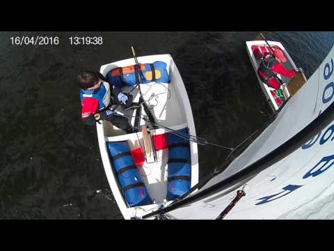 Optimist Dinghy Sailing Boat Action