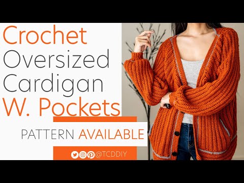 , title : 'How to Crochet: Oversized Cardigan | Pattern & Tutorial DIY'