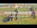4K ART Georges Seurat Figures In A Landscape Classical Music Piano Music