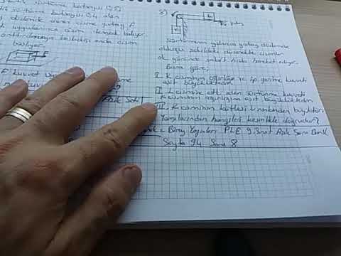 fizik 9 " Newton hareket kanunu" birey yayinlari PLE 9.sinif fizik soru bankasi sayfa 94 soru 8