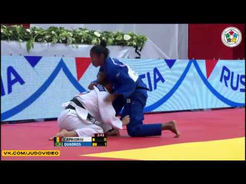 2013 IJF World Masters Tyumen  57kg Bronze Medal] CAPRIORIU Corina (ROU)   QUADROS Ketleyn (BRA)