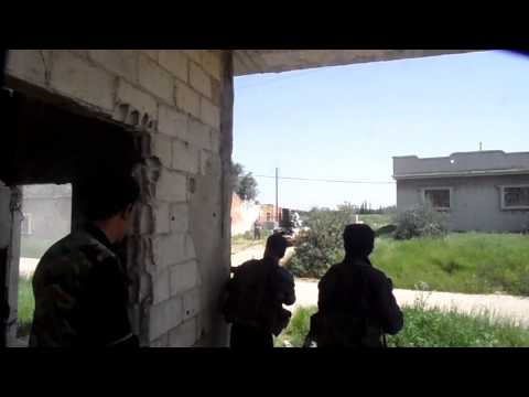 التصدي لقوات النظام من قبل كتائب درع الإسلام في قرية آبل في ريف حمص الجنوبي