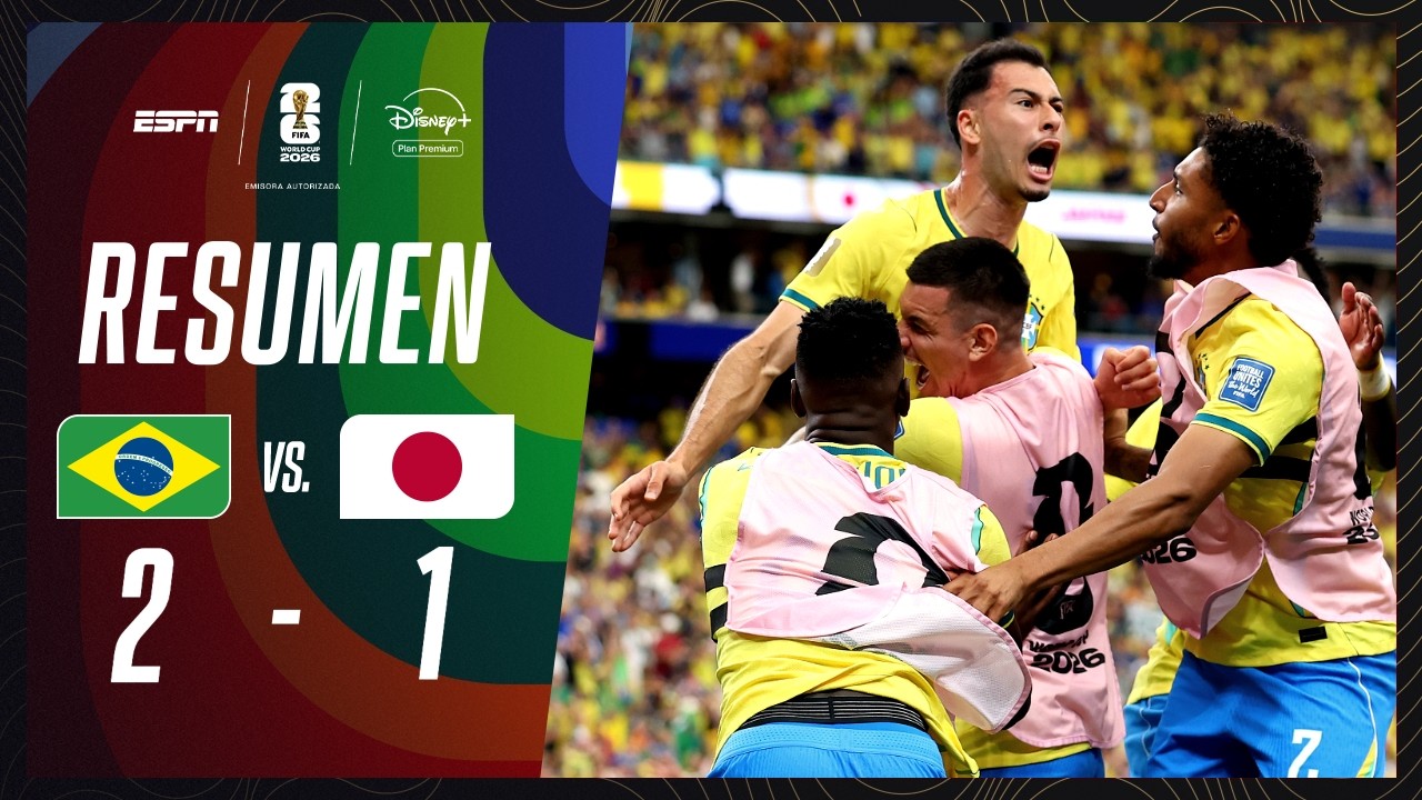 ¡AGÓNICO TRIUNFO DE BRASIL EN LA ÚLTIMA DEL PARTIDO ANTE JAPÓN! | Brasil 2-1 Japón | RESUMEN | M74