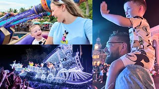 Toddler’s First Time on Mine Train 🎢 + Disney Starlight Parade | Magic Kingdom Vlog!!