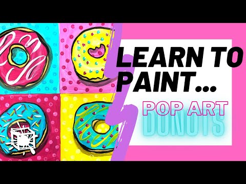 DONUT POP ART | ANDY WARHOL // how to paint step by step + fun facts