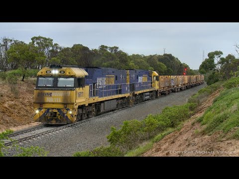 4MA5 Pacific National Container Freight Train  - PoathTV Australian Railways