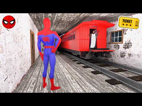 SpiderMan vs Train Escape in 3D House