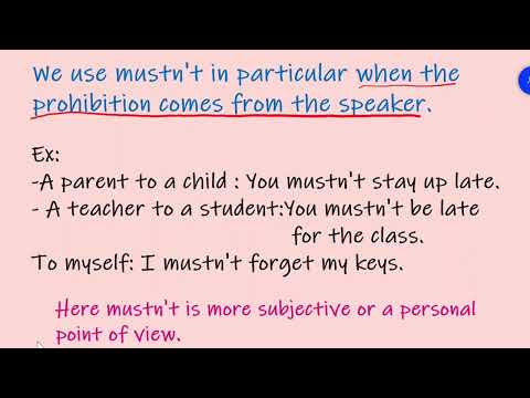 Modals for Prohibition: Can't and Mustn't