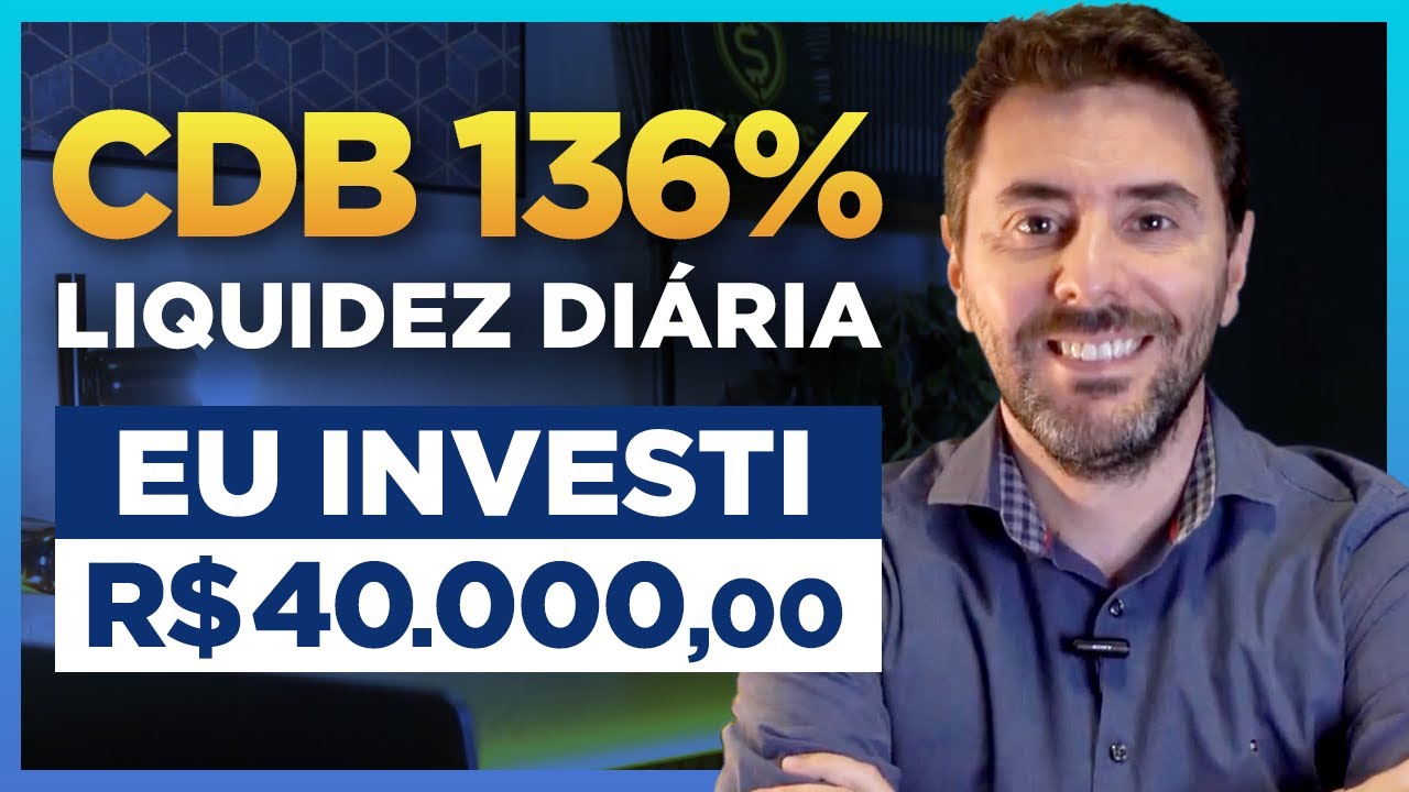 Eu investi R$40.000,00 neste CDB de liquidez diária | CDB 136% Banco BV