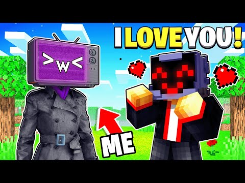 I Pranked Him as TV Woman in Minecraft!