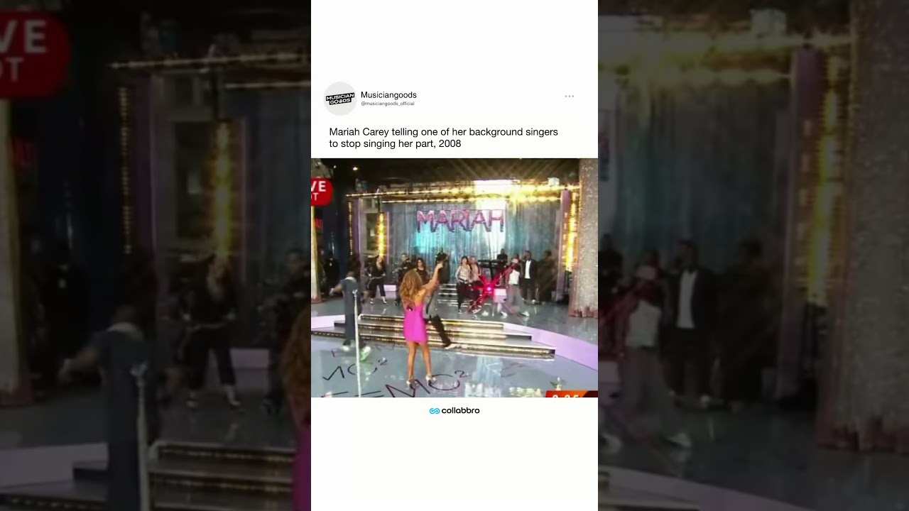 마라이어 캐리가 백업 가수에게 그만두라고 말했을 때