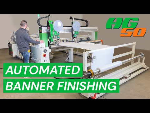 Miller Weldmaster HG50 - Automated Banner Finishing Machine