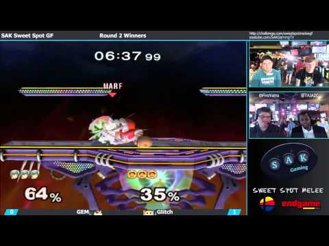 SAK Sweet Spot Melee Grand Finals WR2: GEM (Marth) vs. Glitch (Ice Climbers)