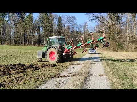 Fendt 415 mit 4 Scharr Kverneland Pflug HD*