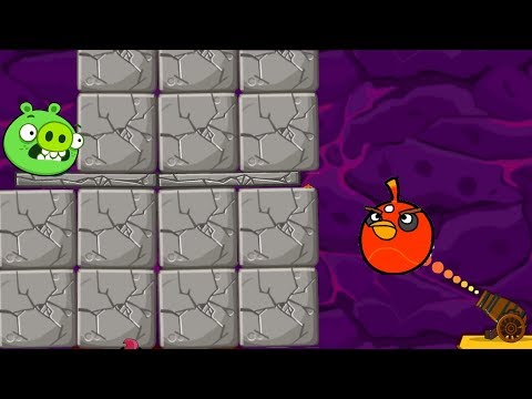 Angry Birds Collection Hacked 3 - CATCH THE PIGGIES AFTER BREAKING STONE CUBE!