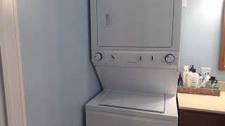 FRIGIDAIRE LAUNDRY CENTER WASHER DRYER COMBO COMBINATION CUSTOMER REVIEW AND CLOSE UP LOOK