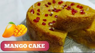 Suji Mango Cake | Eggless Mango Cake with Oven, Maida, Curd, Condensed Milk, Butter Paper, Cream