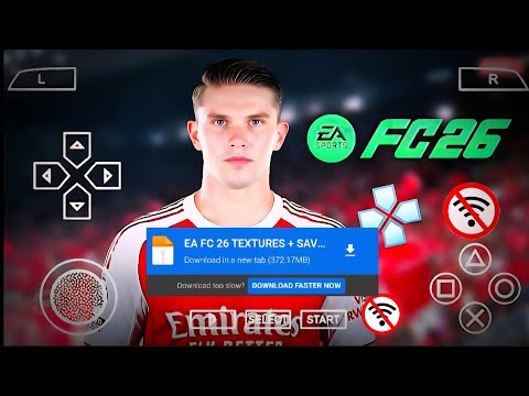 FIFA 2026 PSP ORIGINAL Android Offline 4K Camera | EA FC 26 PSP HD Graphics New Kits & Transfer
