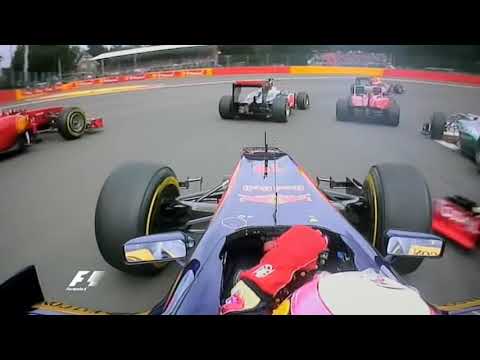 F1 2011 Belgium Start Crash Algersuari Onboard