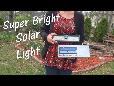 SOLAR LIGHT💥SUPER BRIGHT LIGHT (950 Lumen-86 LED) MOTION SENSOR SECURITY REVIEW  👈