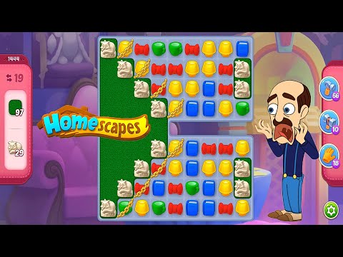 Homescapes - Level 1444 Super Hard Level Gameplay Walkthrough - New Update
