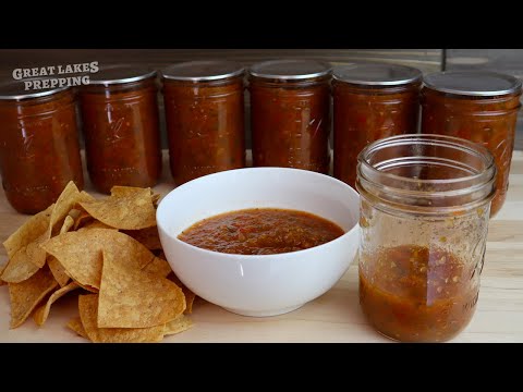 Canning Restaurant Style Salsa - Smooth Salsa Recipe & Full Canning Process