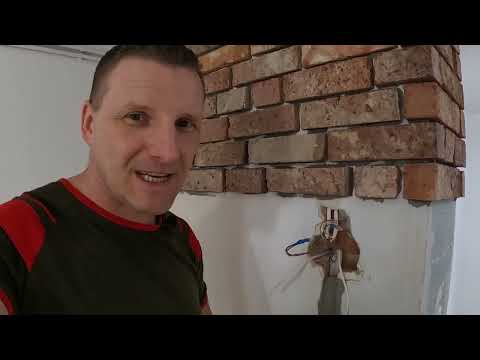 Montaż płytek ze starej cegły