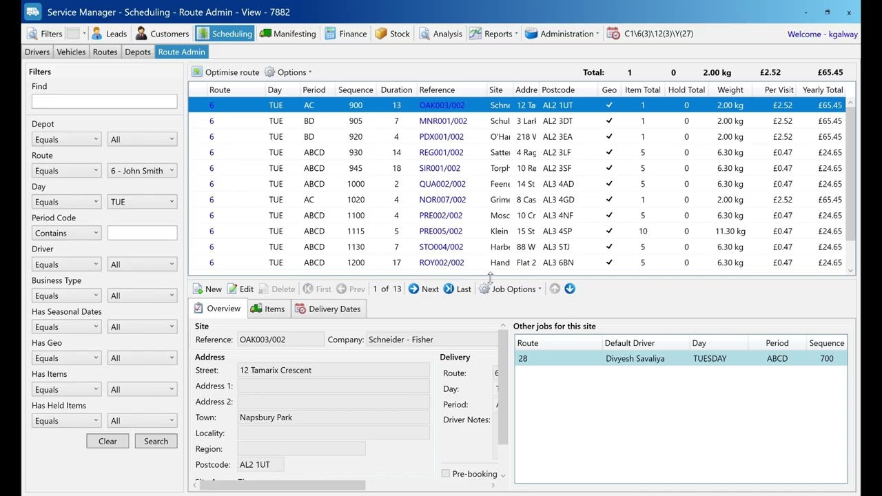 Latest Update  - Route Admin