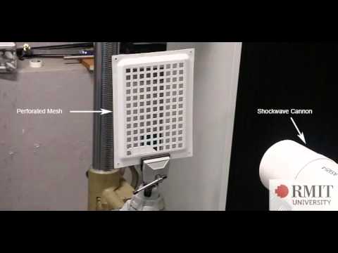 Firing a Shockwave Through a Mesh Imaged by Schlieren Photography