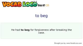 Video thumbnail for to beg