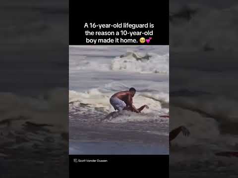 A 16-year-old lifeguard, Ryder Williams, is the reason a 10-year-old boy made it home. 🥹💕