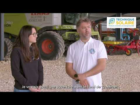 Hangar agricole photovoltaïque bi-pans, idéal pour stocker votre matériel tout en produisant de l'électricité -Technique Solaire_1