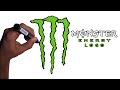 How To Draw The Monster Energy Logo Step By Step