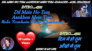 Dil Mein Ho Tum Aankhon Mein Tum - Karaoke With Scrolling Lyrics Eng. &amp; हिंदी