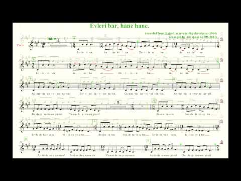 Crimean karaim song "Evleri var, hane hane".