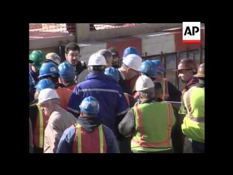 The first 25-ton steel column for the new Freedom Tower was installed on Tuesday at Ground Zero, ano