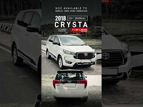 Thumbnail for innova crysta 2018 for sale :9809558828 #forsale #innova #crysta #toyota #usedcars by Toyota, Toyota Innova, Car