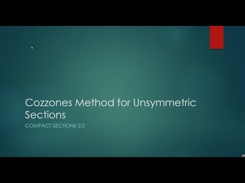 Cozzone's Method Applied To Unsymmetric Sections