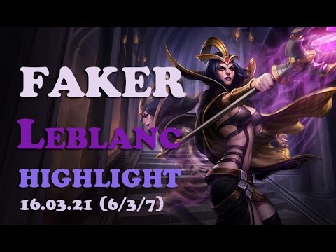 SKT Faker Leblanc One Game Highlights (6/3/7)