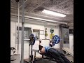 110kg bench press 20 reps 3 sets with close grip,legs up