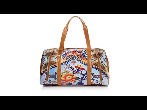 Sharif Leather Handpainted Duffle Bag