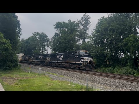 A few Norfolk Southern trains coming past the Cleversburg Junction