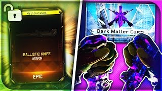 UNLOCKING DARK MATTER BALLISTIC KNIFE *LIVE* REACTION - BLACK OPS 3 DARK MATTER KNIFE GAMEPLAY!