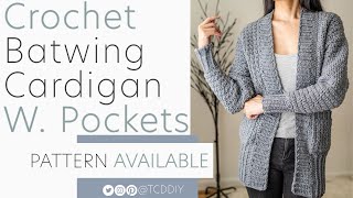 How to Crochet A Batwing Cardigan | Pattern &amp; Tutorial DIY
