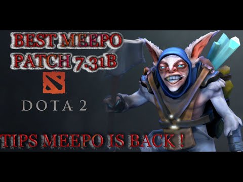 meepo gameplay | 7.31B patch| farming skills| best meepo meta for 3.71b ! 1 min =1000xp +12CS