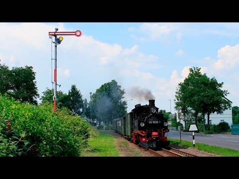Wilder Robert mit IVK 99 608 und VT 137 322 - Döllnitzbahn