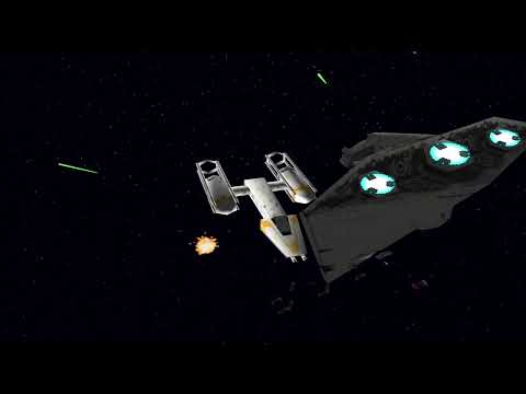 Star Wars X-wing vs Tie Fighter Attack on Imperial Star Destroyer Tormentor Hard Y-Wing Gold POV